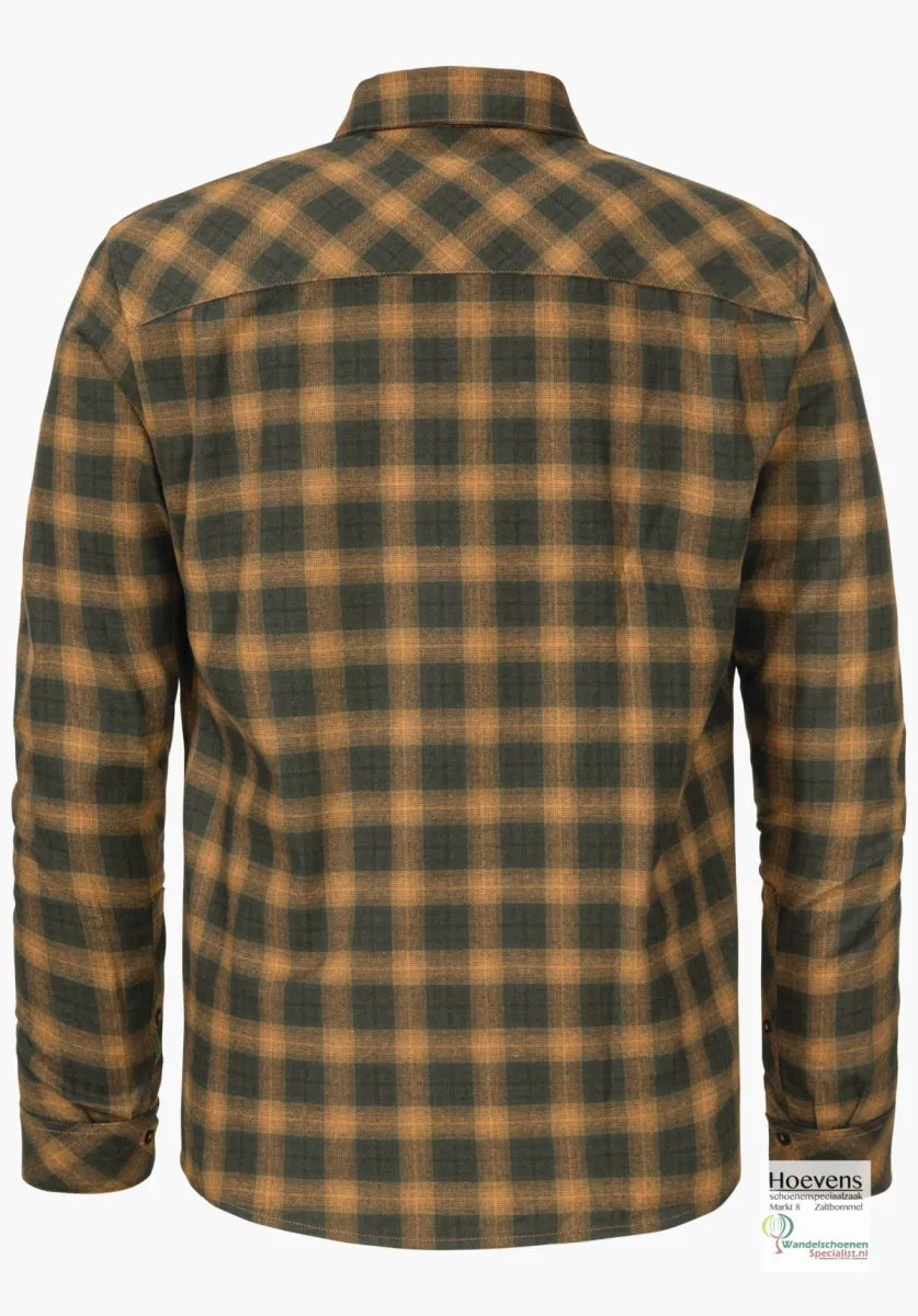 schoffel-24224-4745-oker-geruit-2 Schoffel Schoffel Urban Shirt Kleion Men 24224 4745 Oker geruit