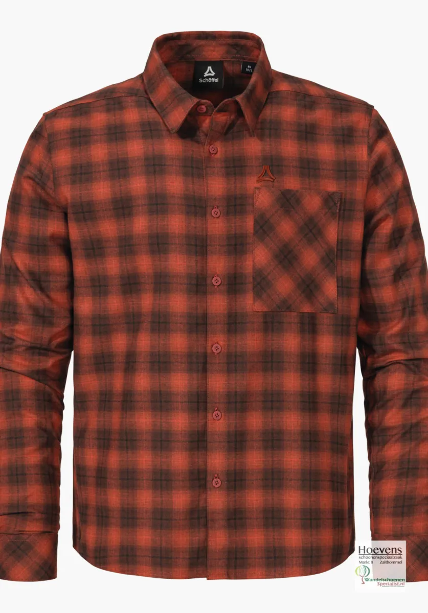 schoffel-24224-5590-rood-geruit-1 Schoffel Schoffel Urban Shirt Kleion Men 24224 5590 Rood geruit