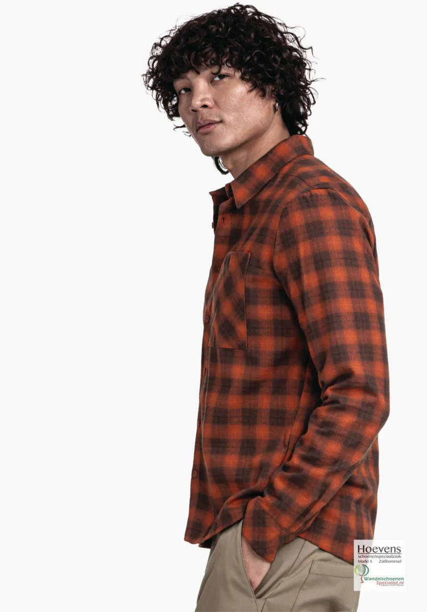 schoffel-24224-5590-rood-geruit-3 Schoffel Schoffel Urban Shirt Kleion Men 24224 5590 Rood geruit