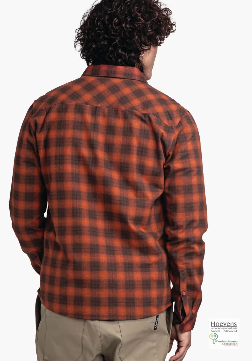 schoffel-24224-5590-rood-geruit-4 Schoffel Schoffel Urban Shirt Kleion Men 24224 5590 Rood geruit